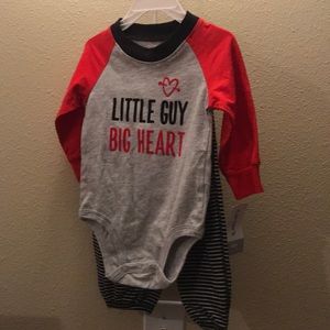 Carter’s Big Guy Big Heart 6mos Onsie & Pants